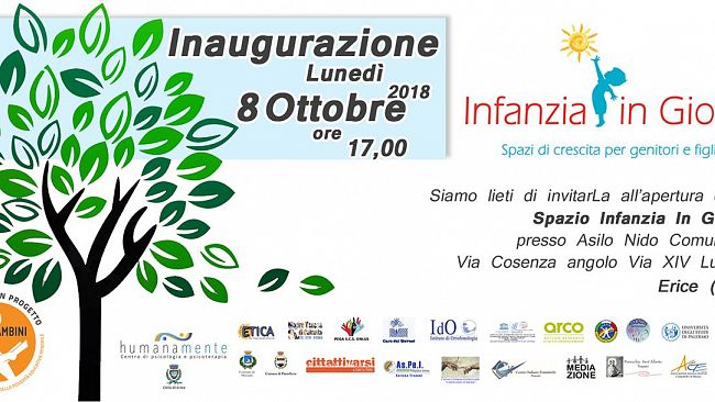 Erice: Apre il secondo degli Spazi di crescita per genitori e figli del progetto “Infanzia in gioco”