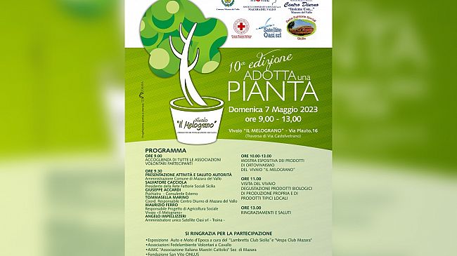 Mazara, domenica torna l'iniziativa ambientale e d'inclusione Adotta Una Pianta