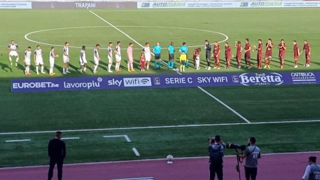​Calcio serie C, Trapani-Casertana 0-0 all'intervallo