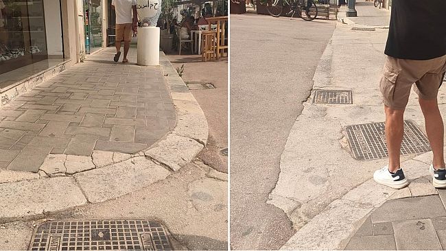 Mazara, marciapiedi scivolosi (e pericolosi) in centro città. Il caso esemplare in Corso Umberto I  