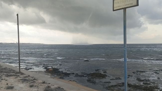 Mazara, maltempo, trombe d'aria, fortunatamente nessun danno