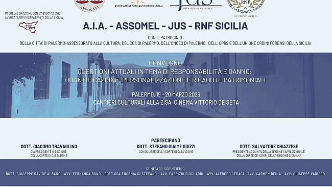 Responsabilità e Danno alla Persona: a Palermo il Convegno Nazionale sulle Nuove Frontiere del Risarcimento  