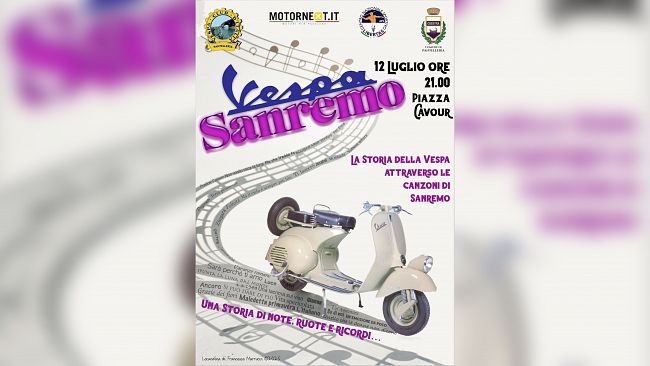 Pantelleria: il 12 luglio si sfila in Vespa e si canta con l’evento ‘Vespa Sanremo’