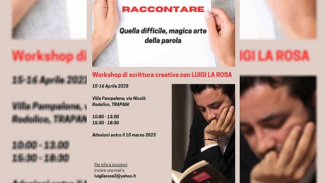 Trapani, tutto pronto per lo stage di scrittura creativa con Luigi La Rosa