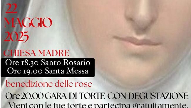 A Santa Ninfa si celebra Santa Rita con una messa ed una raccolta benefica