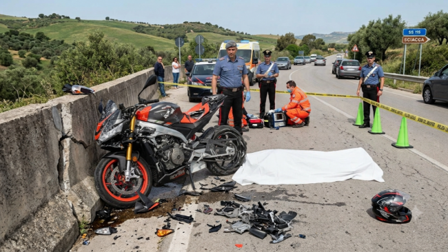 Tragedia alle porte di Sciacca, muore un giovane centauro