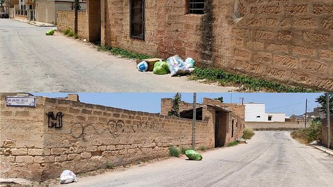 Mazara, rifiuti abbandonati di continuo nella via Ugo La Malfa 