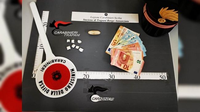 Trapani. Scoperto con varie dosi di eroina: I Carabinieri arrestano un 40enne 