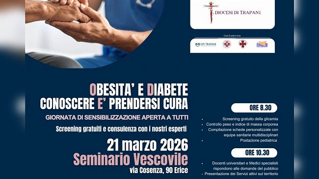 Erice, sabato 21 marzo screening gratuiti e consigli degli esperti per affrontare il tema dell’obesità