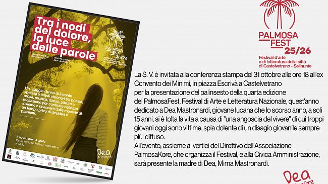Si presenta la quarta edizione del «PalmosaFest» Festival d’arte e di letteratura della città di Castelvetrano 