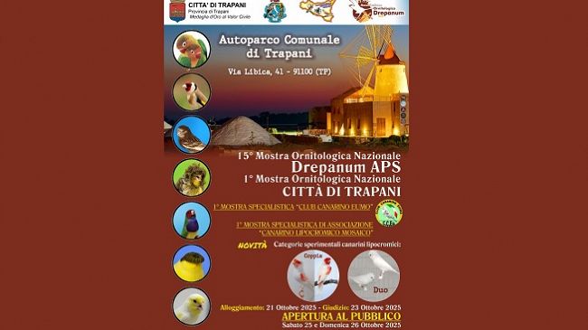 ​Trapani, prima mostra ornitologica all’autoparco comunale