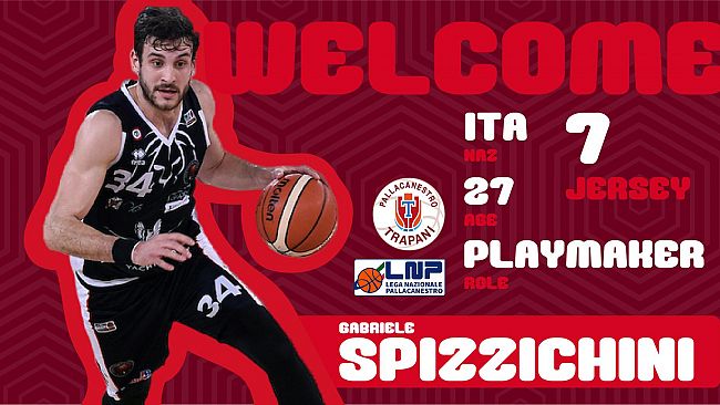 Gabriele Spizzichini è un giocatore della Pallacanestro Trapani