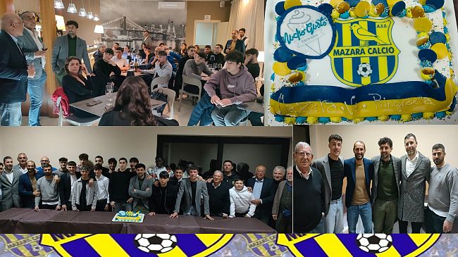 Mazara Calcio, una cena con la squadra, staff tecnico e dirigenti per festeggiare la conquista della salvezza