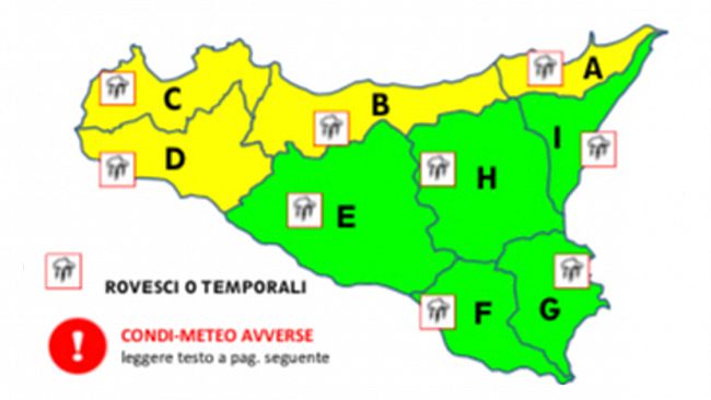 Mazara, meteo: allerta gialla