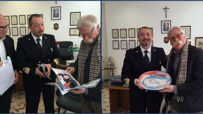 Visita in Capitaneria del Sindaco Cristaldi. Incontro con il Comandante Giovetti.