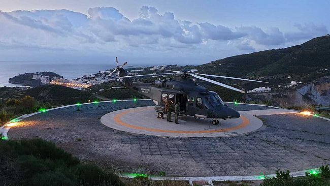 Birgi, un elicottero dell’aeronautica effettua trasporto sanitario d’urgenza