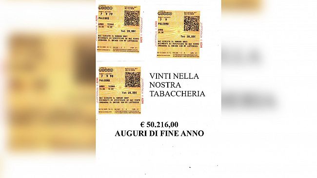 Mazara, fortuna di fine anno: vince 50mila euro alla Tabaccheria Bar Stazione