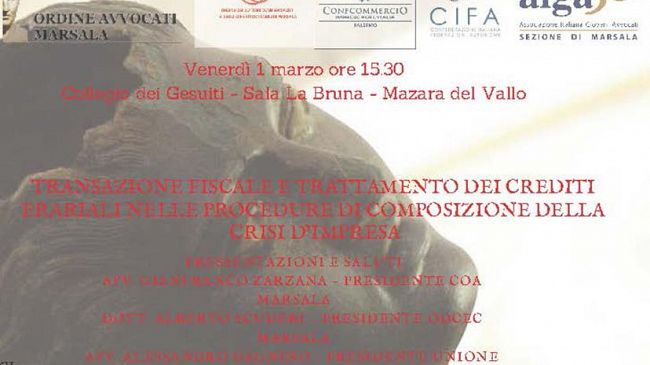 Evento: Transazione fiscale e trattamento dei crediti erariali nelle procedure di composizione della crisi d’impresa