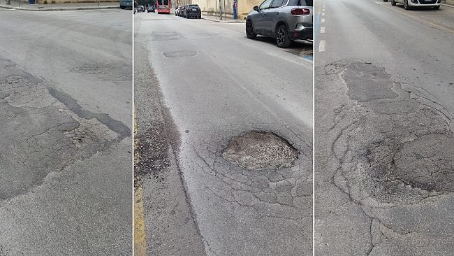 ​Trapani, pericolosa buca in via XXX Gennaio