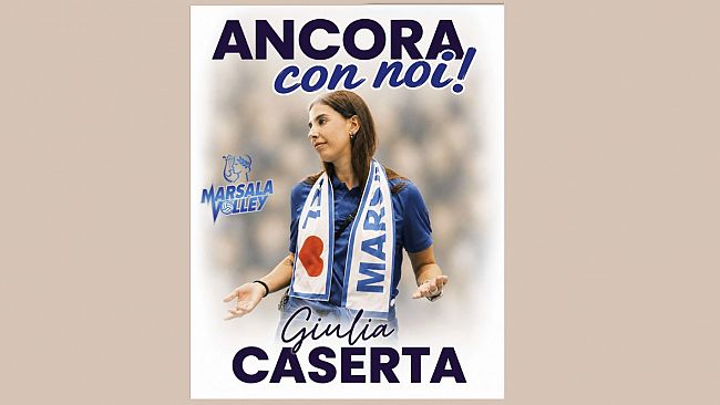Il Marsala Volley riconferma Giulia Caserta, sette anni in maglia azzurra