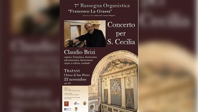Trapani: concerto dell'Organo di San Pietro con il maestro Brizi