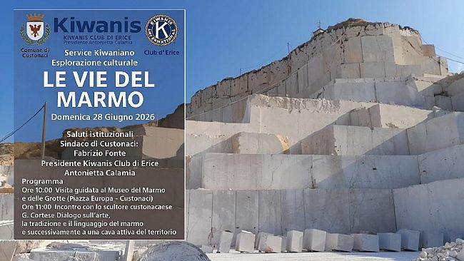 ​Kiwanis Erice sulle “Vie del Marmo” a Custonaci