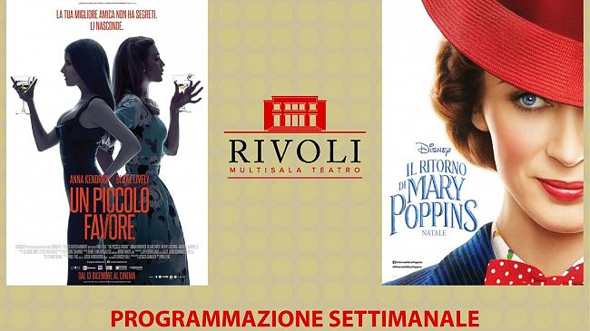 PROGRAMMAZIONE CINE TEATRO RIVOLI dal 20 Dicembre