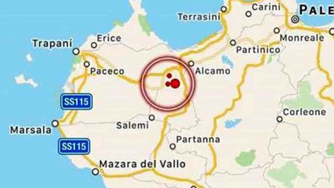 Scosse di terremoto fra Calatafimi, Alcamo, Castellammare, Salemi, Trapani: scuola chiuse a Castellammare
