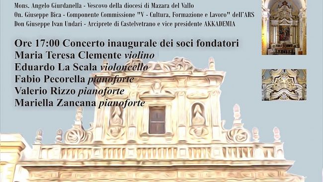 Domenica presso la chiesa del Purgatorio, il concerto inaugurale dell'Akkademia musicale Castelvetrano Valle del Belice