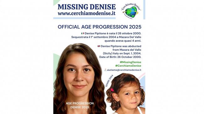 Denise Pipitone, nuovo Age Progression 2025, la speranza non si spegne