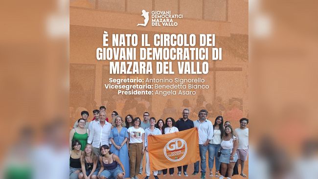 ​Nasce il Circolo dei Giovani Democratici di Mazara: Antonino Signorello è il nuovo segretario