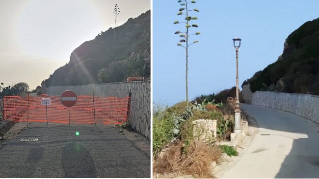 Rimosse da ignoti le transenne che inibivano l’accesso alla via dei Faraglioni di Levanzo