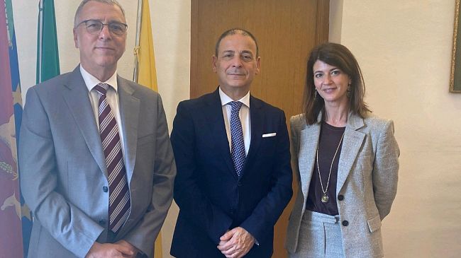 Il nuovo Questore Egidio Di Giannantonio in visita a Mazara del Vallo. Accolto dal Sindaco Quinci