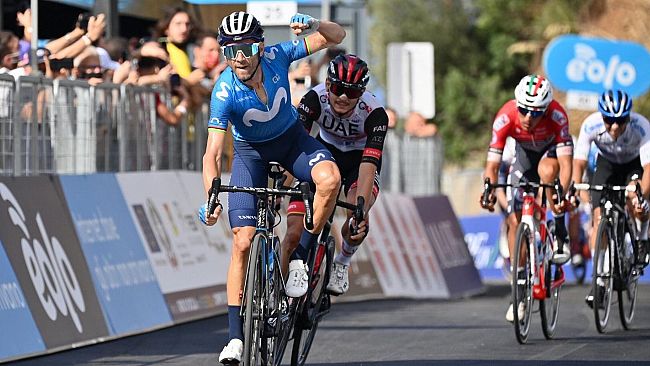 Alejandro Valverde  vince a Caronia e si prende la Maglia Giallo-Rossa 