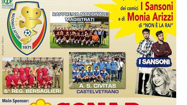 L’As Civitas Castelvetrano con la nazionale attori e la nazionale magistrati per la 9° edizione del torneo della legalita’