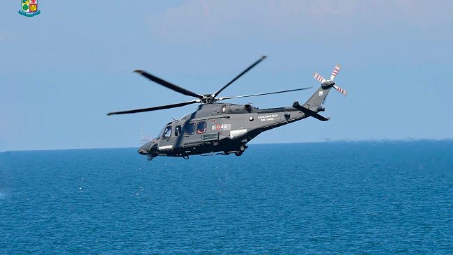 Intervento antincendio di un Elicottero HH139B dell’Aeronautica Militare