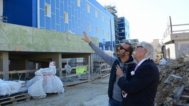 Cristaldi: “Un grande ospedale per la nostra Città”. Visita al cantiere dell’Ospedale Abele Ajello