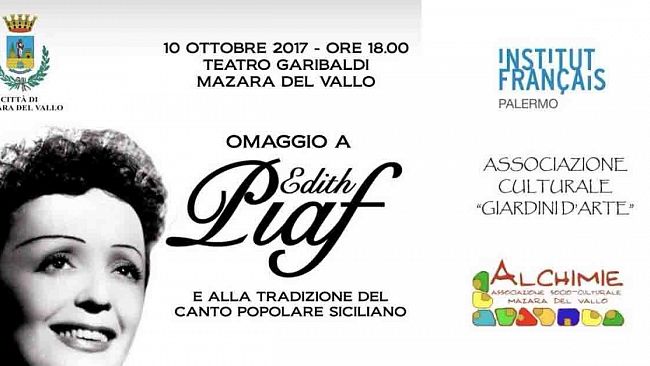 Mazara, Omaggio ad Edith Piaf e alla tradizione del canto popolare siciliano al Teatro Garibaldi