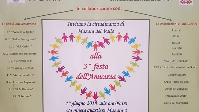 Venerdì 1 Giugno – 3^ Festa dell’Amicizia a Mazara 2