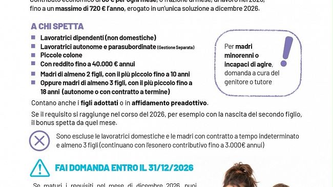 bonus-mamme-2026-al-via-le-domande-linca-cgil-al-fianco-delle-lavoratrici