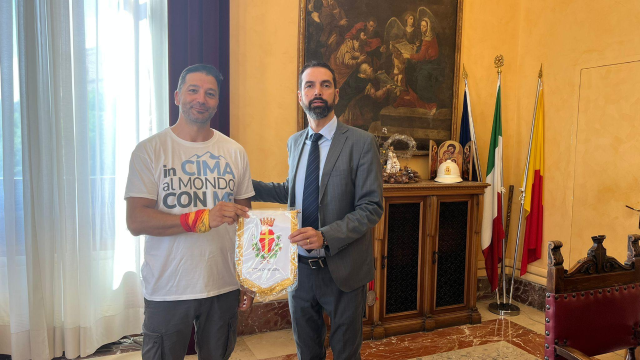 Messina. Ricevuto dal Sindaco Basile a Palazzo Zanca Nunzio Bruno promotore del progetto 