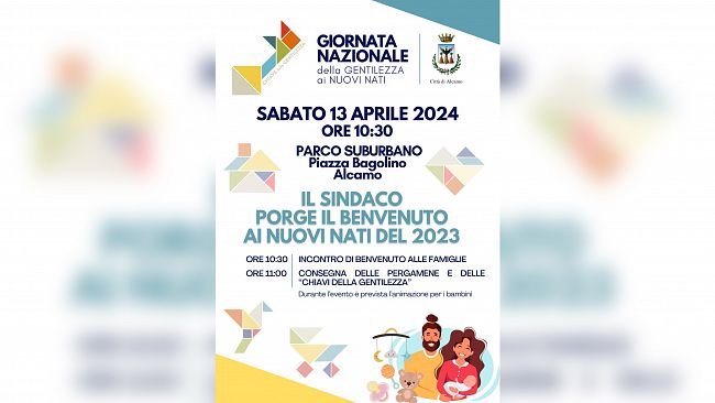 ​Alcamo: sabato prossimo il sindaco Domenico Surdi incontra i bambini nati nel 2023 