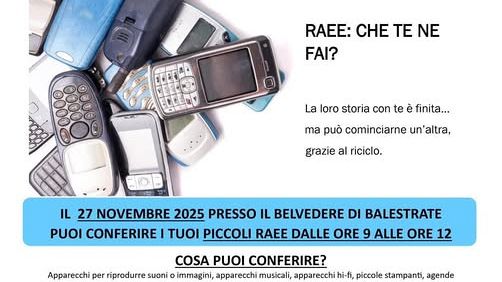 Balestrate, raccolta straordinaria di piccoli rifiuti Raee (elettrici ed elettronici)