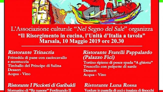 “ Il Risorgimento in cucina, l’Unita’ d’Italia a tavola”, si parte il 10 maggio.