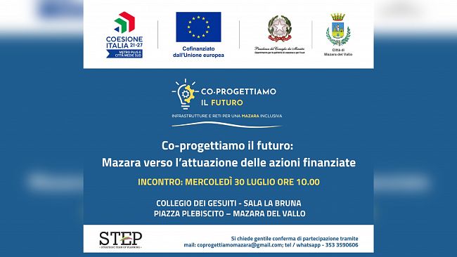 Mazara, Programma Nazionale Metro Plus e Città Medie Sud, ecco le prossime tappe del percorso 