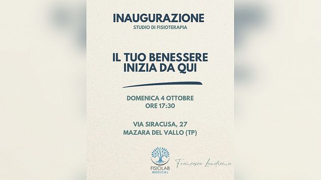 A Mazara del Vallo nasce Fisiolab Medical: domenica 4 ottobre l’inaugurazione