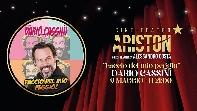 La comicità di Dario Cassini chiude la rassegna del Cine Teatro Ariston di Trapani