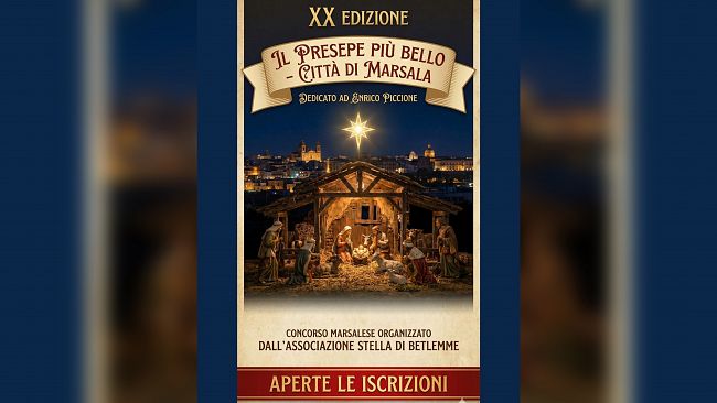 Marsala, XX edizione del concorso “Il Presepe più Bello”: al via le iscrizioni per le famiglie