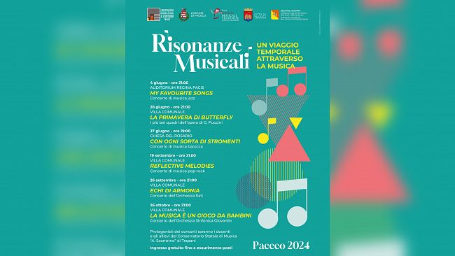 ​La musica torna protagonista a Paceco con “Risonanze musicali – Un viaggio temporale attraverso la musica”