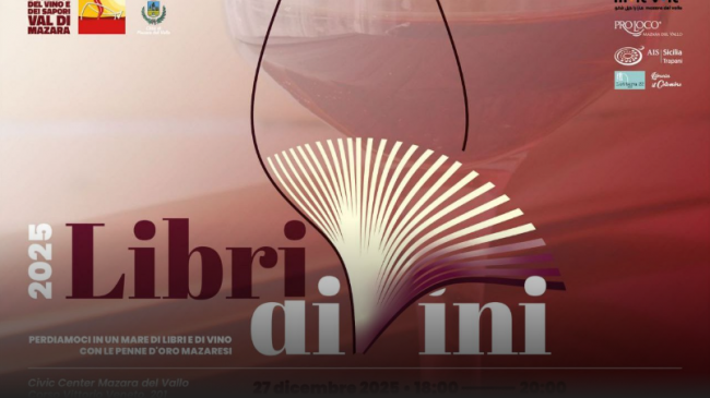 Mazara, oggi l'evento “Libri Di-vini” organizzato dalla “Strada del Vino e dei Sapori Val di Mazara”